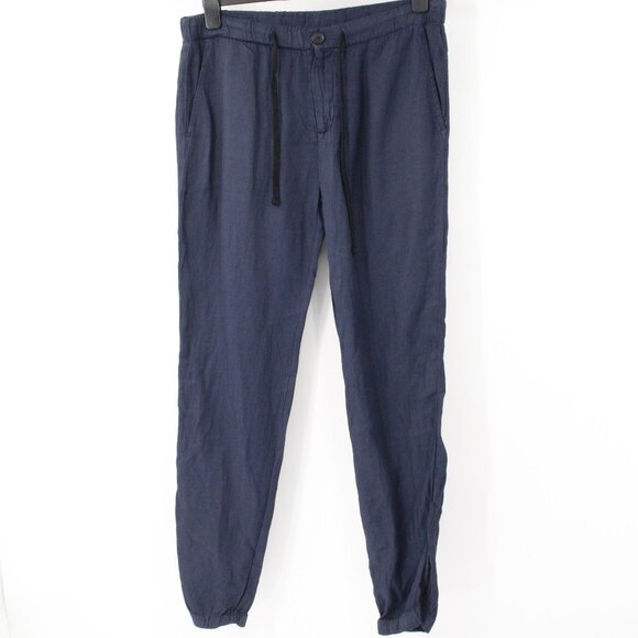 JAMES PERSE pants womens size 3 soft cotton cupro drawstring casual jogger blue - Picture 1 of 12
